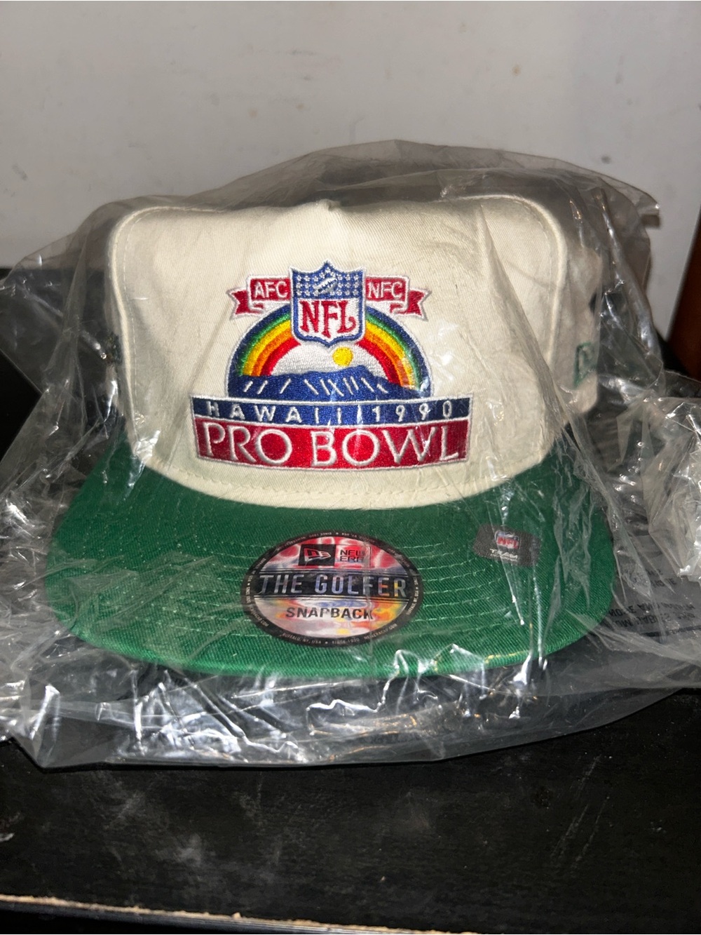 New Era White & Green NFL Pro Bowl Hawaii 1990 Snapback Hat